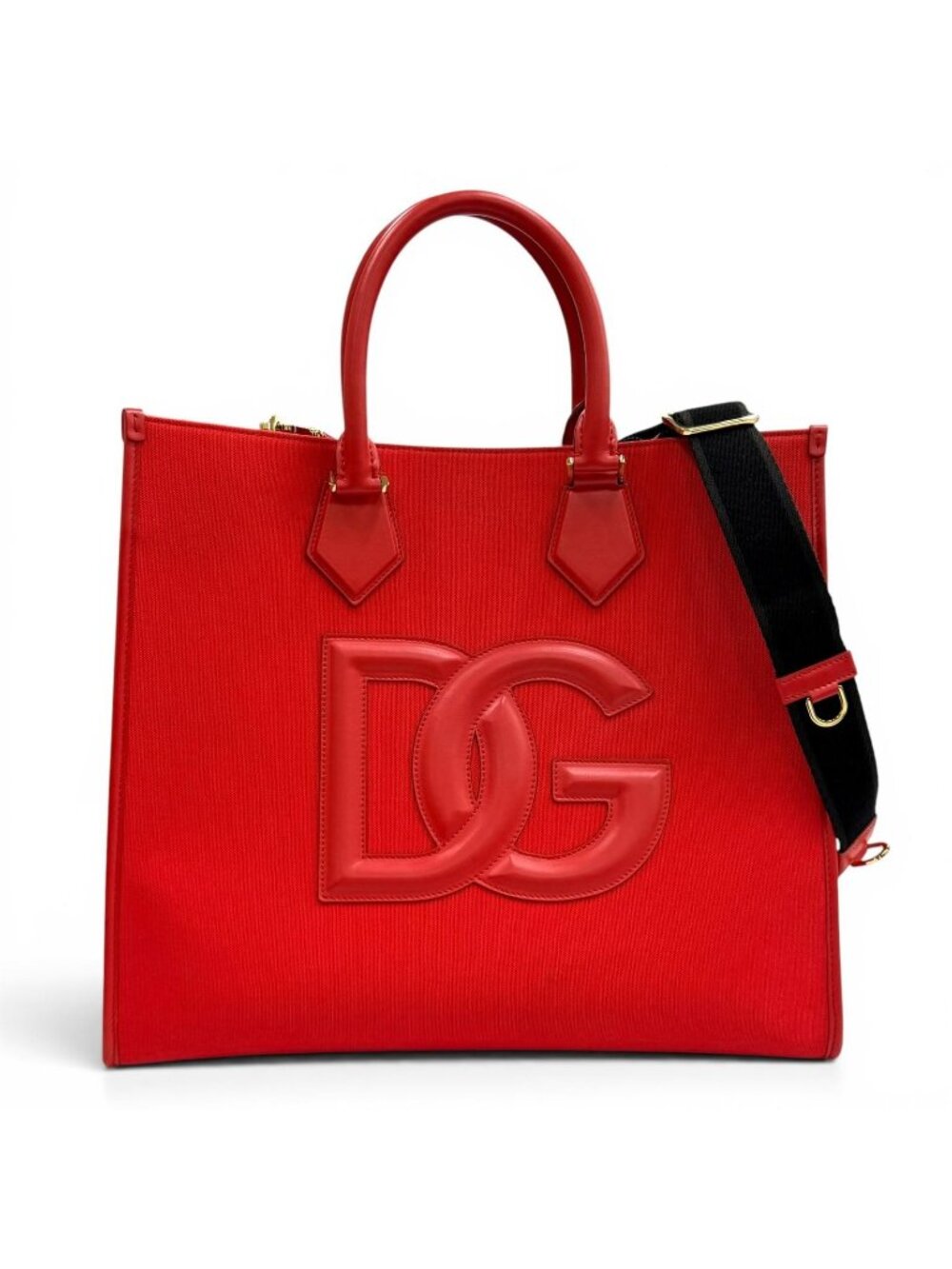 Dolce & Gabbana DG Logo Leather 2-Way Large Tote Bag